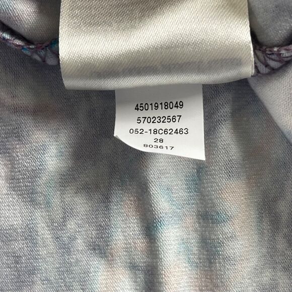 Chico's Skirt Womens 1 Multi-color Tiled Geo Handkerchief Hem Pull-on Casual - Picture 12 of 13